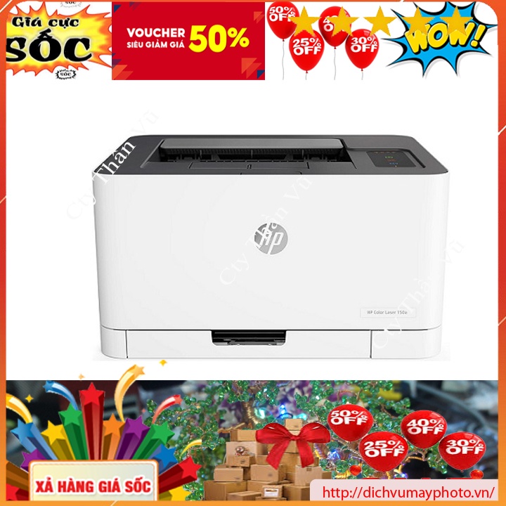 Máy in màu laser HP 150a mới 100% in nhanh kết nối dễ dàng in ấn di động có bảo hành MVP Thăng Long