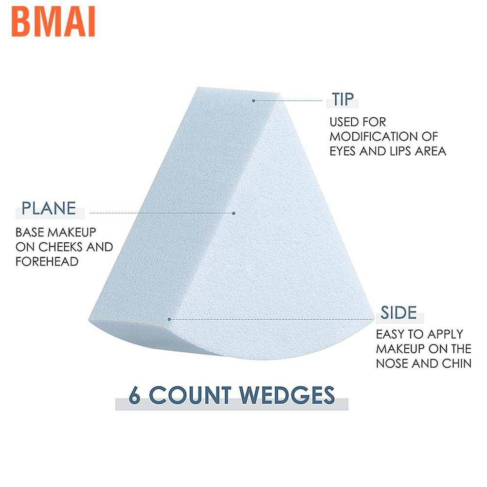 (hàng Mới Về) Set 6 Mút Trang Điểm Mềm Mại Có Thể Sử Dụng Khô Và Ướt Focallure # 5 | BigBuy360 - bigbuy360.vn