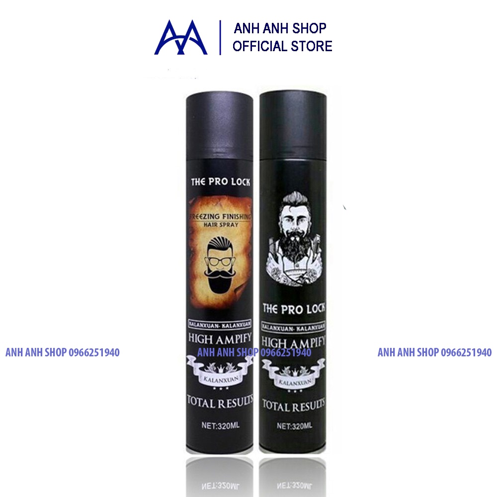 Gôm xịt tóc The Pro lock 420ml 2 màu giữ nếp cả ngày - Thơm mùi hương dịu mát- gửi random - hàng chính hãng