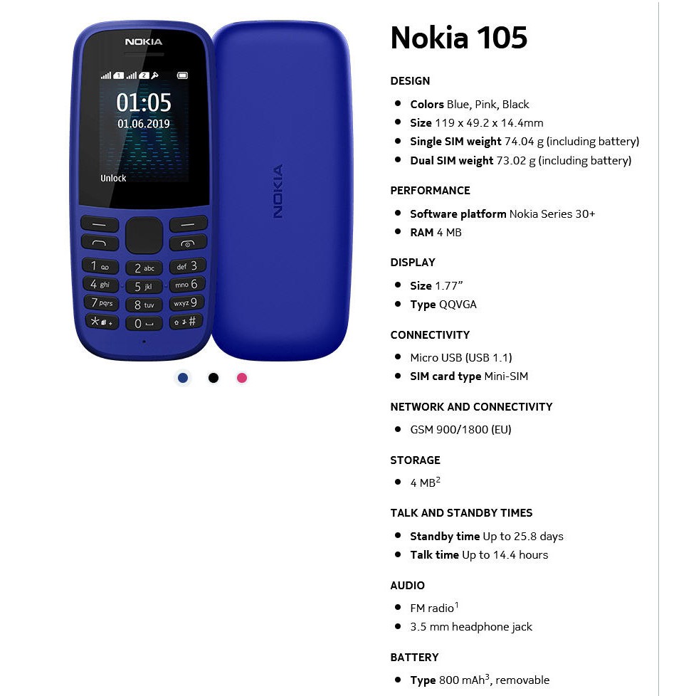 ĐIỆN THOẠI NOKIA 105 2020