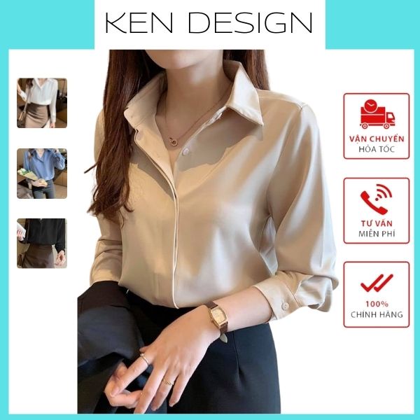 Áo Sơ Mi Nữ Công Sở Nhiều Màu Chất Liệu Lụa Mềm Mịn Cao Cấp