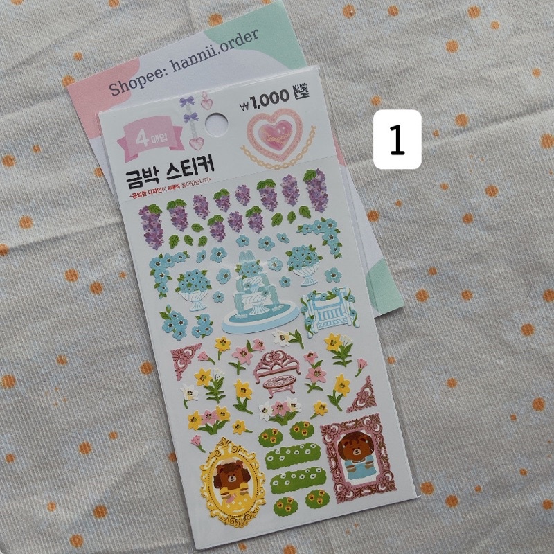 [DAISO HÀN] Sticker ribbon, hoa decor top siêu đỉnh
