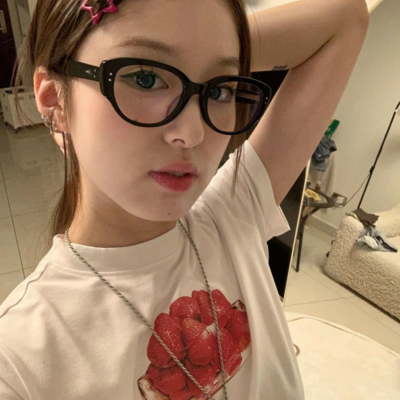 Áo Thun Cotton Ngắn Tay Ôm Dáng Phong Cách Retro Mỹ Cho Nữ