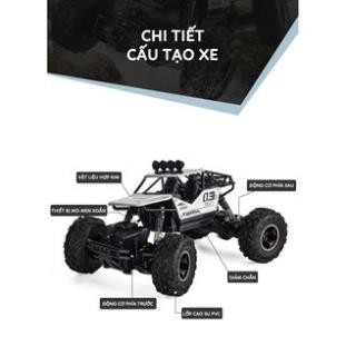 [Giá Sốc] Ô Tô Điều Khiển Từ Xa Rock Crawler 2 Cầu, Độ Bên Cao, Chống Va Đạp, Không Rò Rỉ, Món Quà Tặng Cho Bé