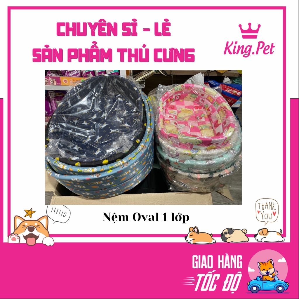 Nệm oval 1 lớp cho chó mèo