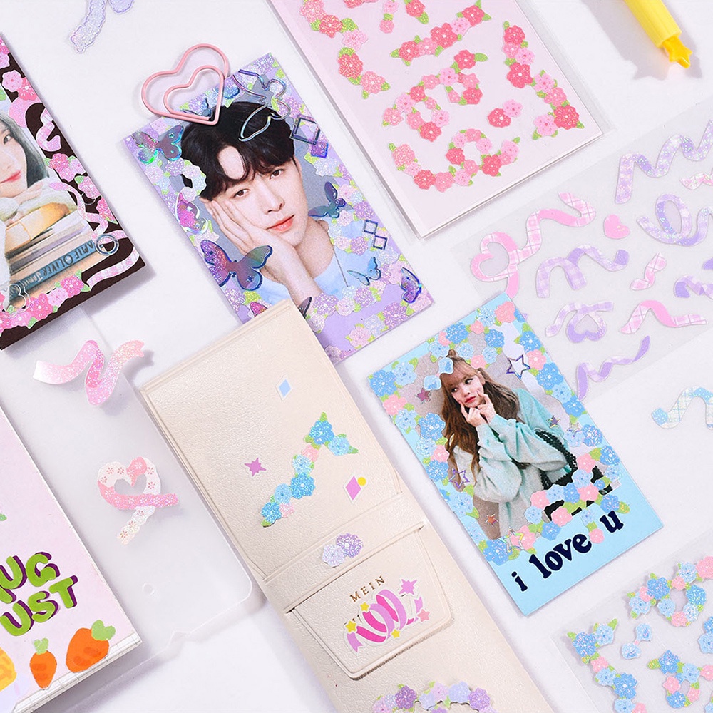 Sticker Dán Trang Trí Scrapbook Hình Hoa Lãng Mạn