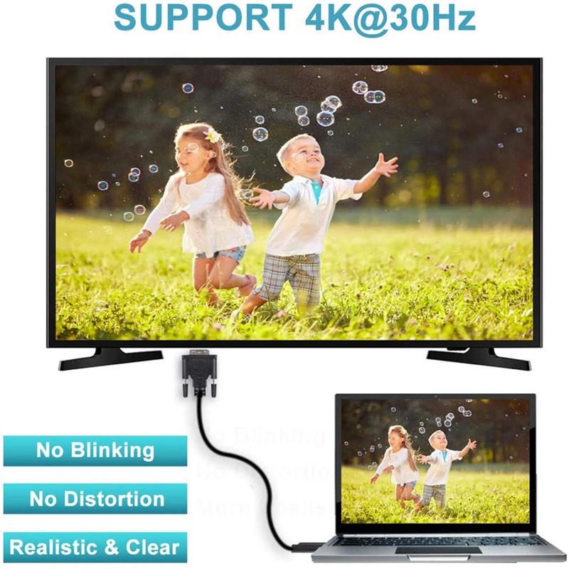 Dây Cáp Chuyển Đổi usb type c Sang dvi 24 + 1 adapter 4k 30hz  3 Cho macbook pro 2017 / 2016