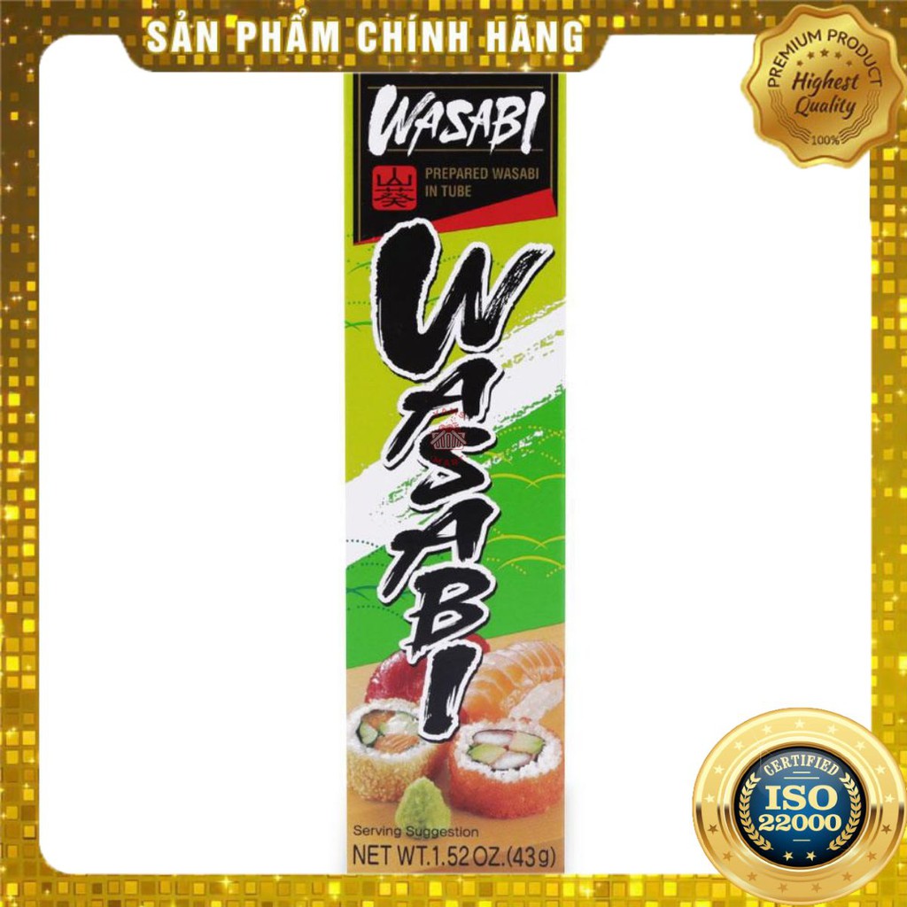 [ Yams Mart ] Mù Tạt Xanh Wasabi Neri S&B - Tuýp 43 G