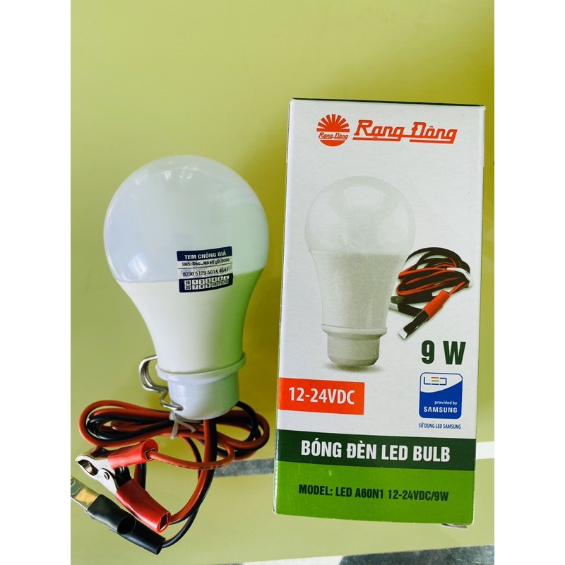 Bóng đèn Led Bulb kẹp bình Ắc Quy 7w/9w Rạng Đông 12v-24v DC