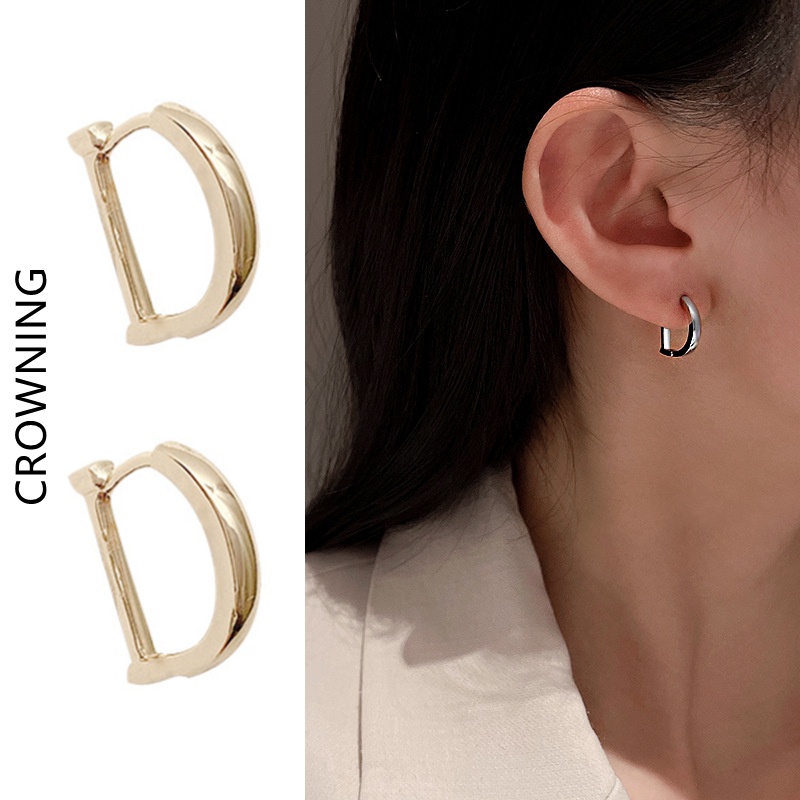 Khuyên Tai Hình Chữ D Thời Trang Cao Cấp Dành Cho Nữ 2022 F646