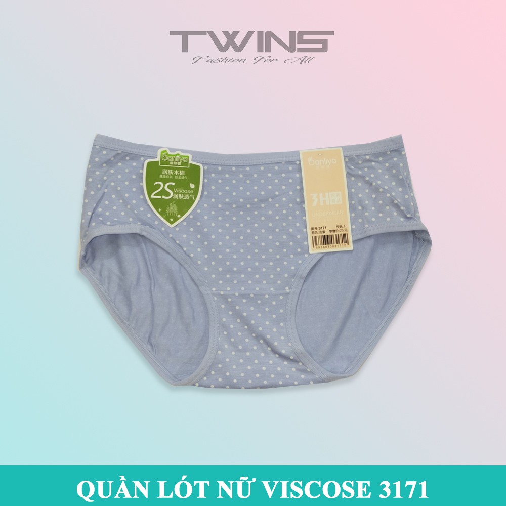 Quần lót nữ cotton cao cấp Viscose Banliya 3171 họa tiết chấm bi mềm mại thoáng mát freesize dưới 60kg