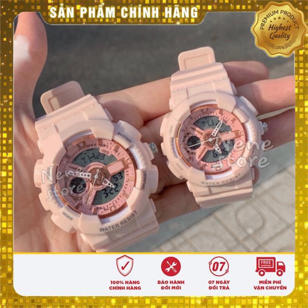 Gía khai trương_ Đồng hồ nam, nữ PINK 3 kim unisex dây nhựa kiểu dáng dễ thương dành cho học sinh