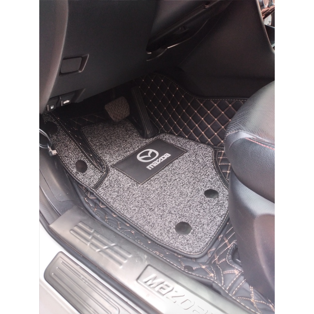 Thảm lót sàn ô tô 5d, 6d Nano 2 chỉ Mazda 3 2015 – 2023 kháng khuẩn, khử mùi