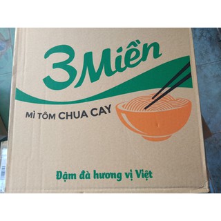 Thùng 30 gói mì 3 miền tôm chua cay thùng 65g