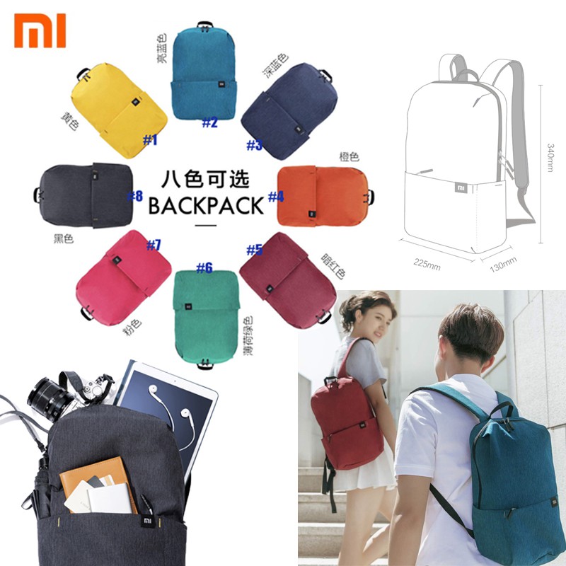 Ba lô học sinh Xiaomi dung tích 10L thời trang cho nam nữ