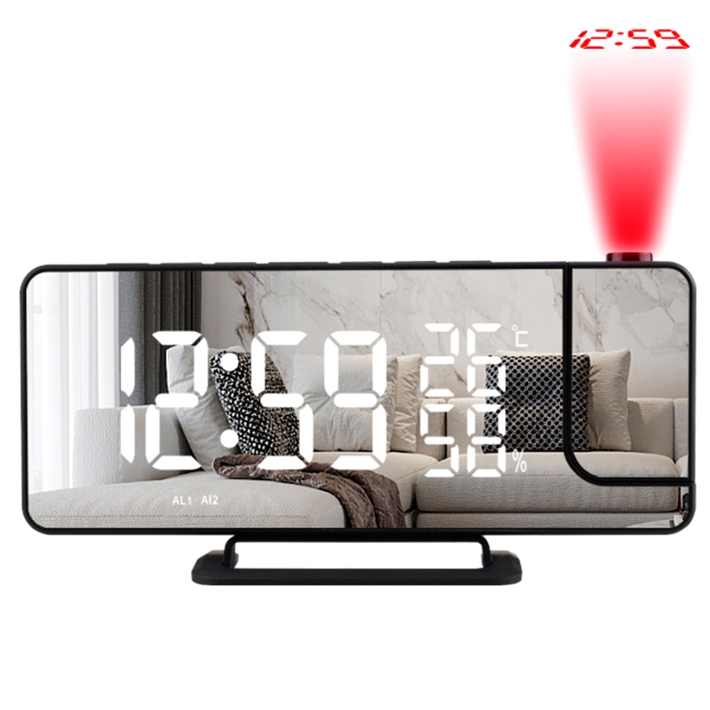 Đồng Hồ Báo Thức Tích Hợp Đèn LED Có Chức Năng Đo Nhiệt Độ Và Độ Ẩm Tiện Dụng