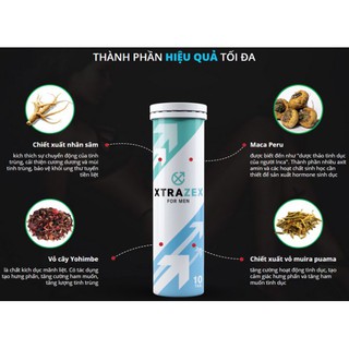 [Chính hãng] Viên sủi Xtrazex for men Nga-Hộp 10 viên