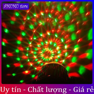 Đèn LED karaoke sân khấu mini gia đình chớp 7 màu hiệu ứng nhấp nháy xoay theo nhạc có remote điều khiển