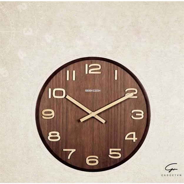Đồng hồ gỗ treo tường hiện đại GREEK COOK -  Decor nhà của văn phòng quán cà phê, văn phòng