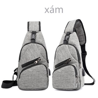 túi đeo chéo unisex cao cấp thời trang hàn quốc có cổng sạc usb 5*