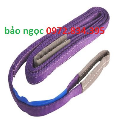 Dây cáp vải cẩu hàng 1 Tấn - bản 25mm - Hệ số 5:1 - 5 Mét