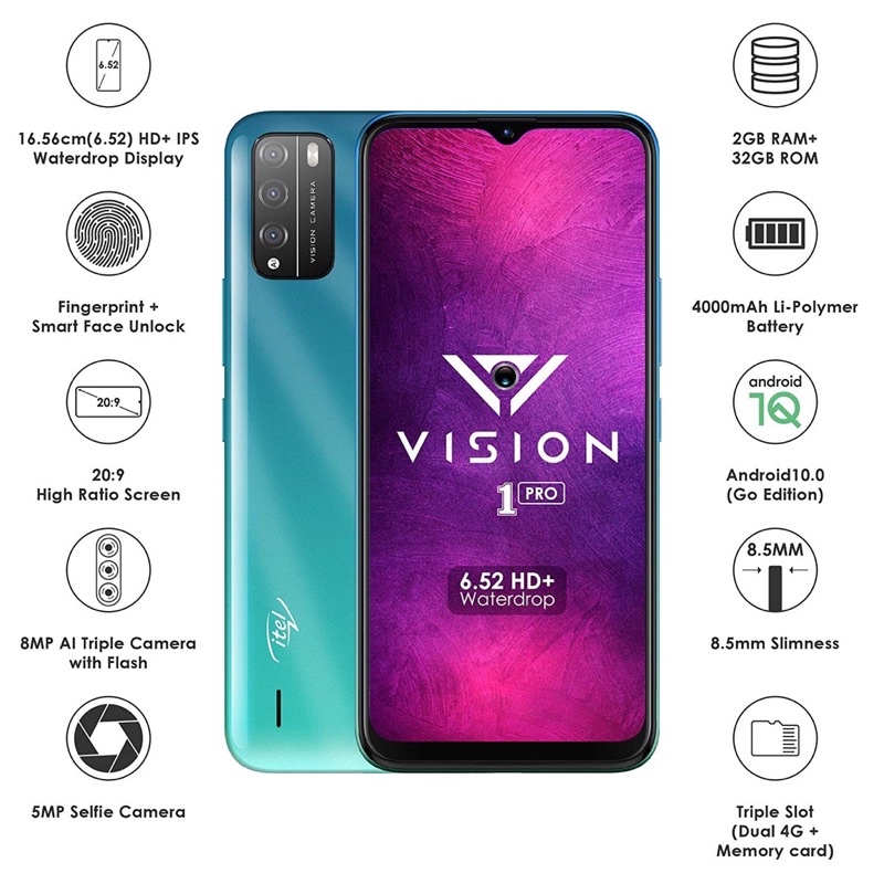 Điện thoại Itel Vision 1 Pro  - Hàng Chính Hãng