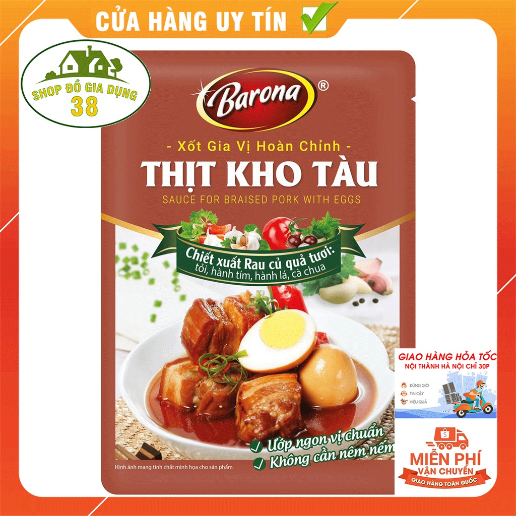 Xốt Thịt Kho Tàu Gia Vị Hoàn Chỉnh Barona - Thịt Kho Tàu 80g