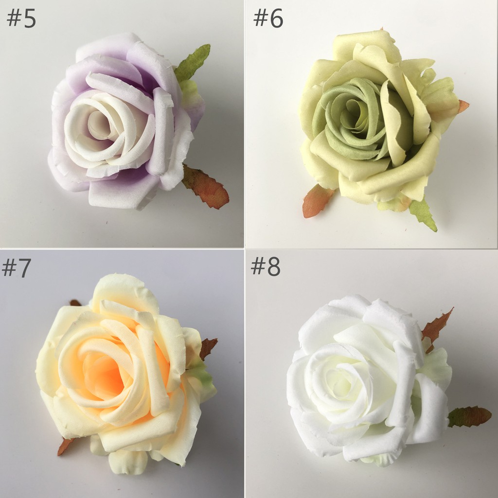Hoa hồng nhân tạo 6cm dùng cho trang trí nội thất tiệc cưới