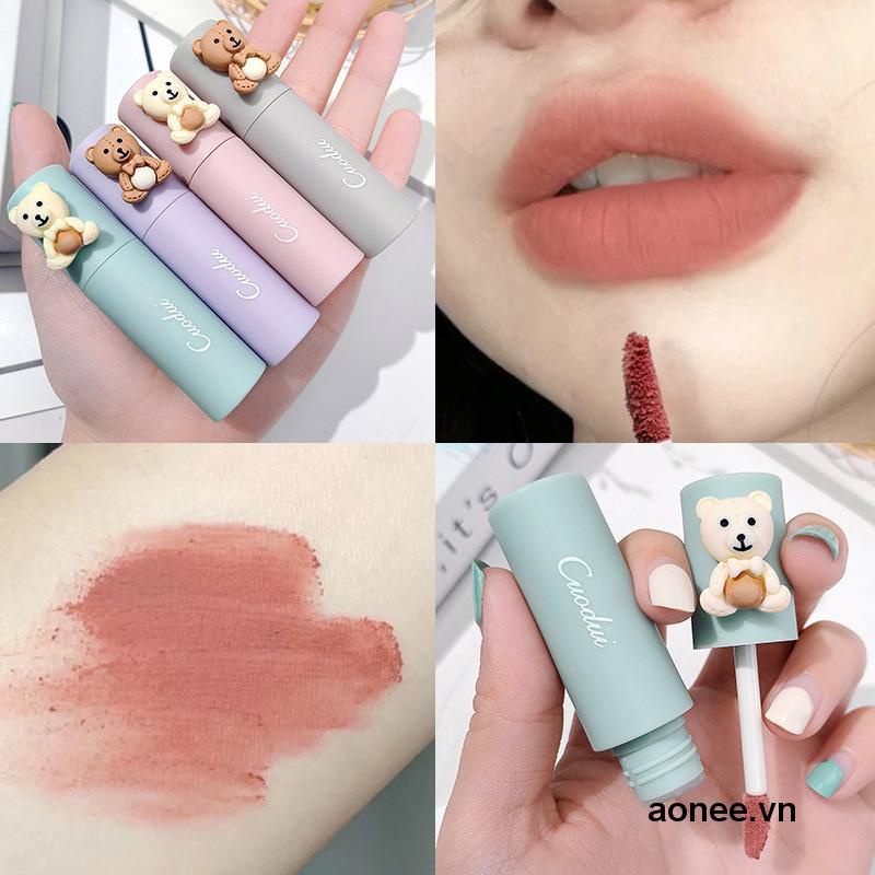 ✨✨ Cuodui Son Lì MOE Bear Velvet Dạng Kem Lâu Trôi Không Khô Môi