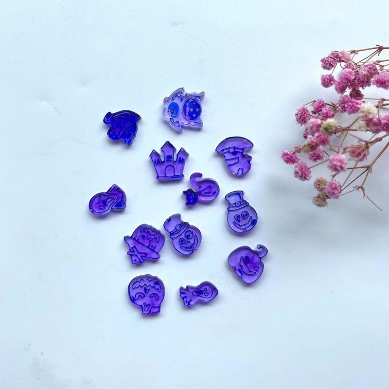 Khuôn Silicone Làm Mặt Trang Sức Hình Quan Tài Halloween