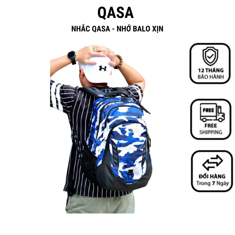 Balo thời trang nam nữ UA unisex đi làm du lịch vải chống nước quai đeo trợ lực QASA