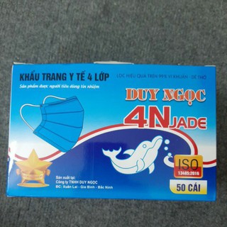 khẩu trang 4 lớp Duy Ngọc ( hộp 50 cái)