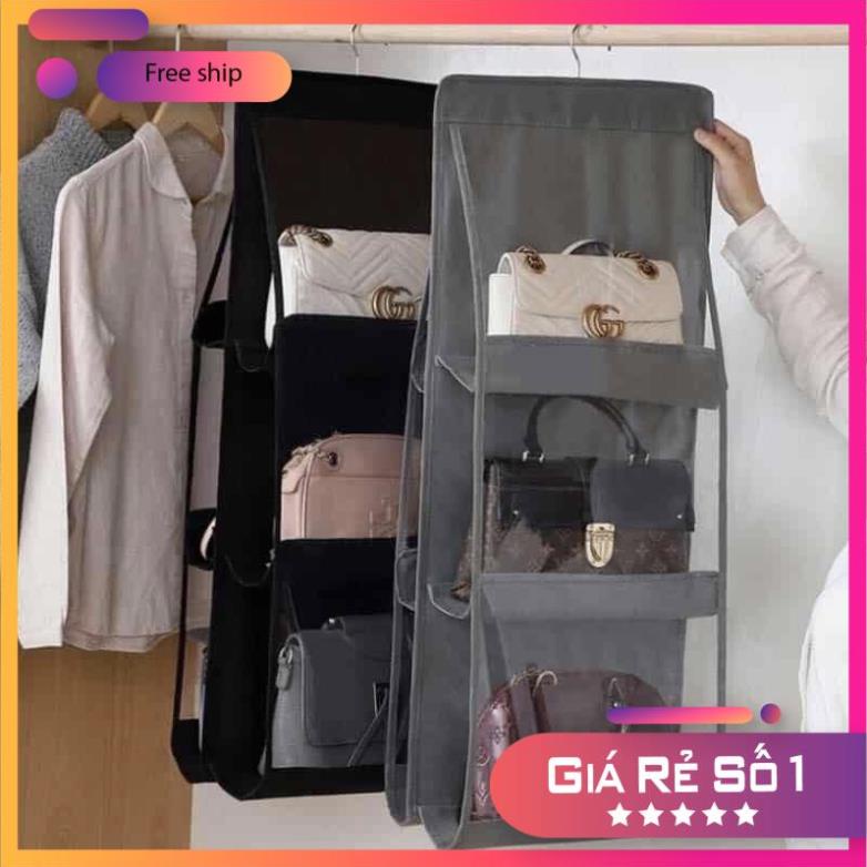 Túi Treo Giỏ Xách Đa Năng Chống Bụi 6 Ngăn Tiện Lợi