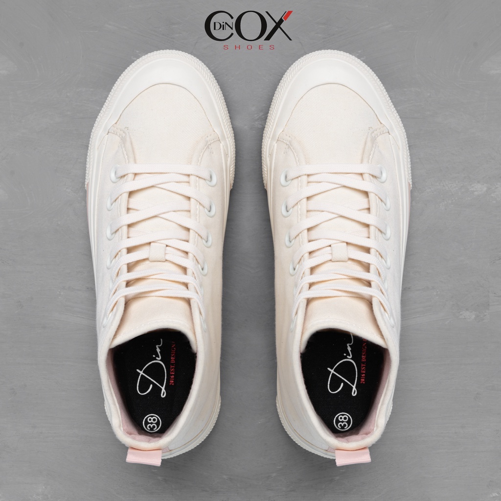 Giày Sneaker Vải Nữ DINCOX D09 Năng Động Cá Tính White