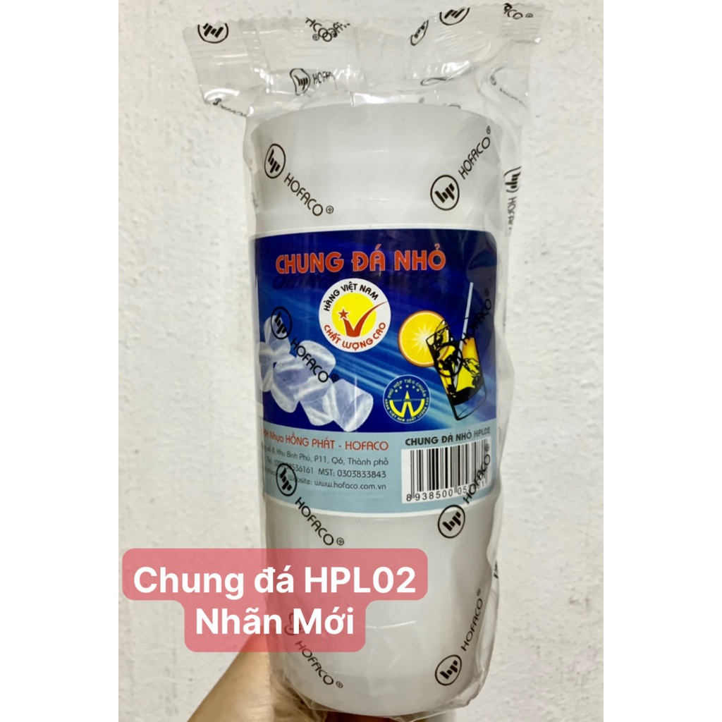 Combo 10 ly nhựa làm đá cao cấp - Chung làm đá bằng nhựa Hồng Phát Hofaco – Chung nhỏ HPL02