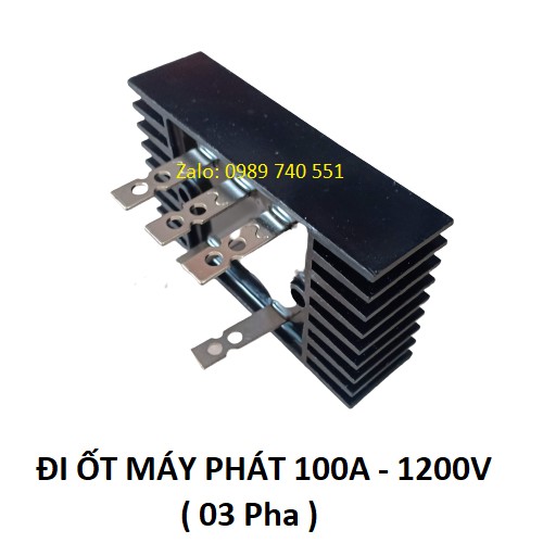 Đi ốt cầu chỉnh lưu 3 pha 5 chân 100A-1600V - Đi ốt máy phát điện 3 pha 100A