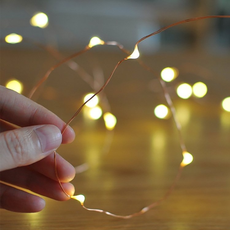 Đèn Led Đom Đóm Đèn Fairy Light dài 5m Trang Trí Dùng Pin Tiểu AA, Giáng Sinh Noel, Tết, Năm mới