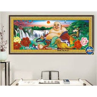 Tranh Đính Đá Phật Di Lặc Df2838 120x50cm Chưa Đính