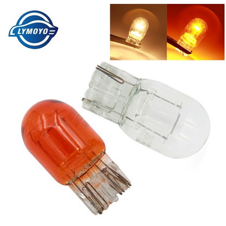 Bóng Đèn lùi de xi nhan tín hiệu chân dẹp Halogen T20 12v 21w 5w 1 2 tim màu Trắng vàng cam dây tóc sợi đốt Xe Hơi ô tô