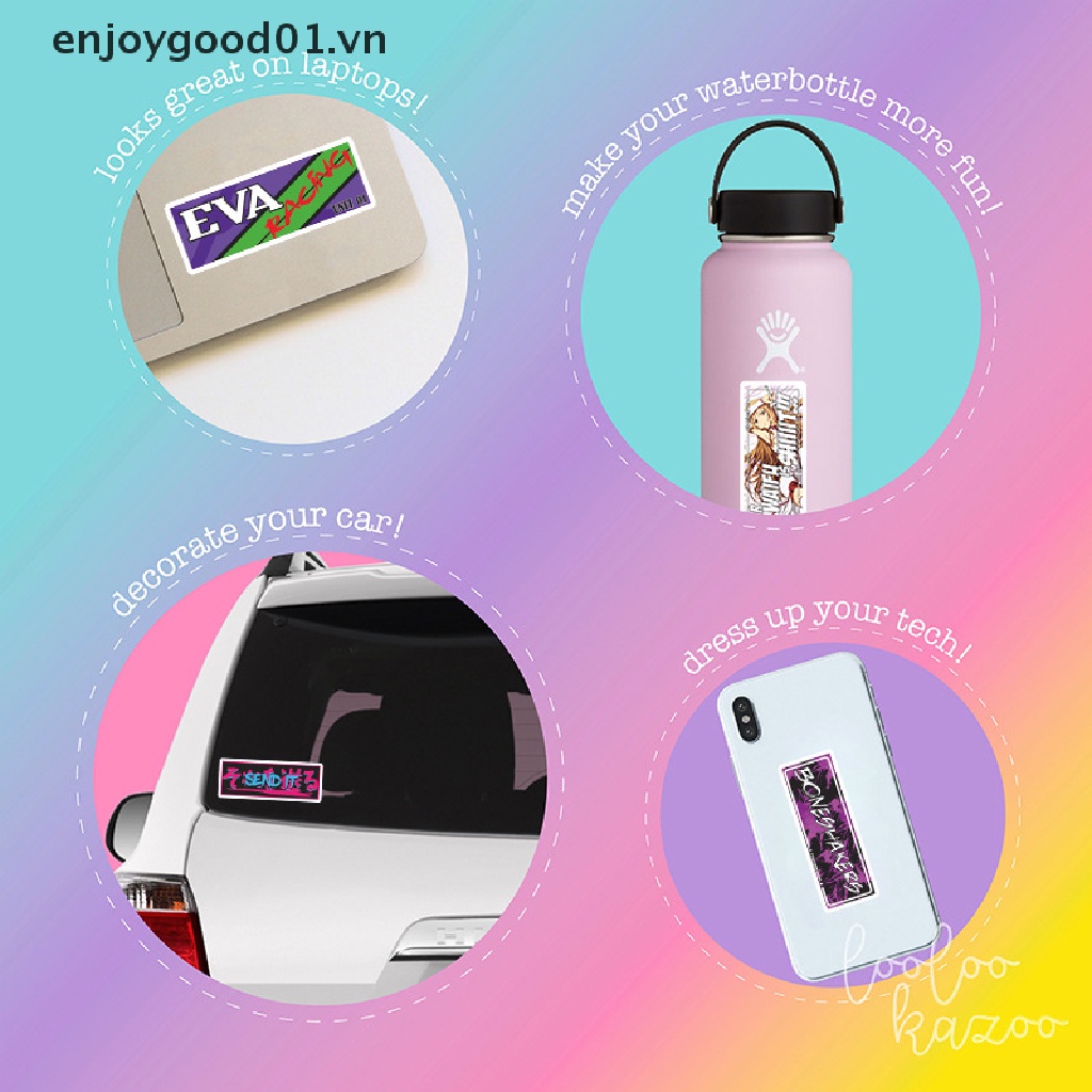 Bộ 50 Hình Dán JDM Trang Trí Ván Trượt / Laptop / Xe Hơi Phong Cách