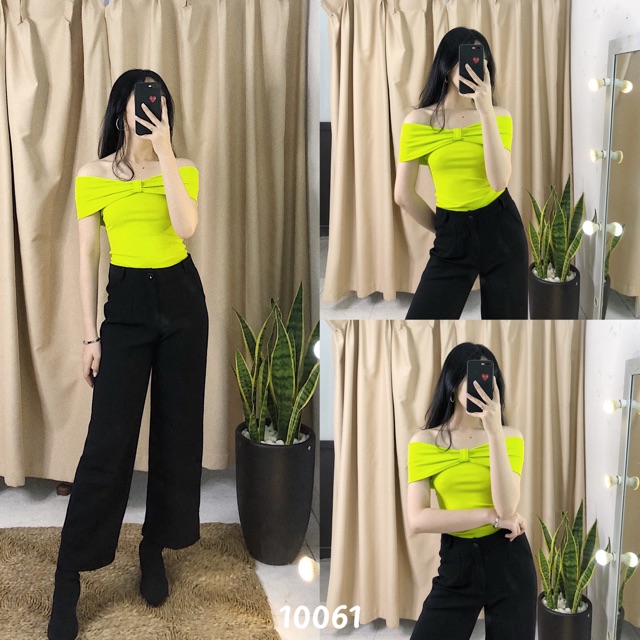 Áo nơ trễ vai