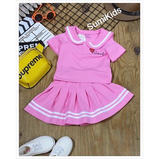SuMi Đầm váy cho bé đầm thuỷ thủ cotton 4 chiều cao cấp SUMI đầm sát nách cho bé đầm mặc tết