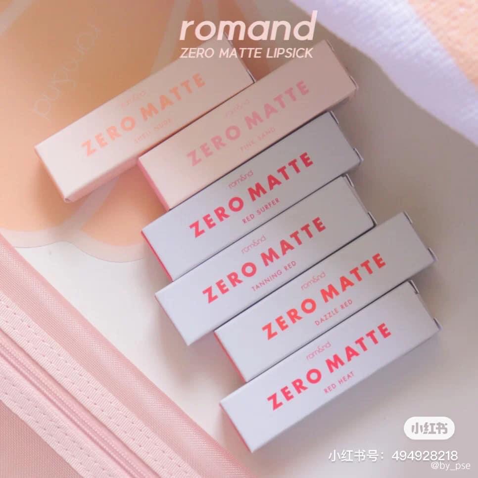 Son Thỏi Lì, Lên Màu Siêu Xinh Romand New Zero Matte Lipstick