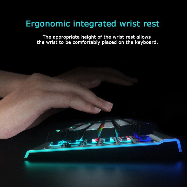 Bàn phím cơ chơi game cao cấp chính hãng HP có LED RGB  Blue Switch - Bàn Phím Cơ cao cấp HP