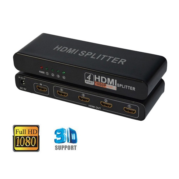 Bộ chia cổng HDMI 1 ra 4 HS104