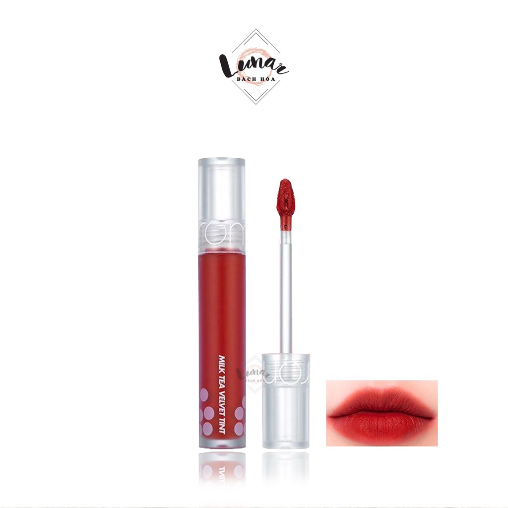 Son Kem Lì Romand Đỏ Gạch Milk Tea Velvet Tint 01 Red Tea - Son Kem Romand Milk Tea
