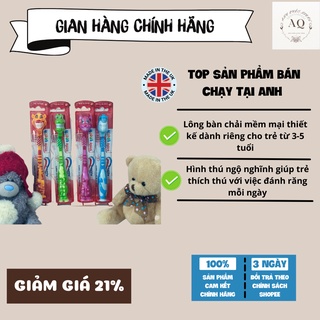 Bàn chải đánh răng Aquafresh little teeth hình thú ngộ nghĩnh dành cho bé từ 3-5 tuổi anhquoc_store