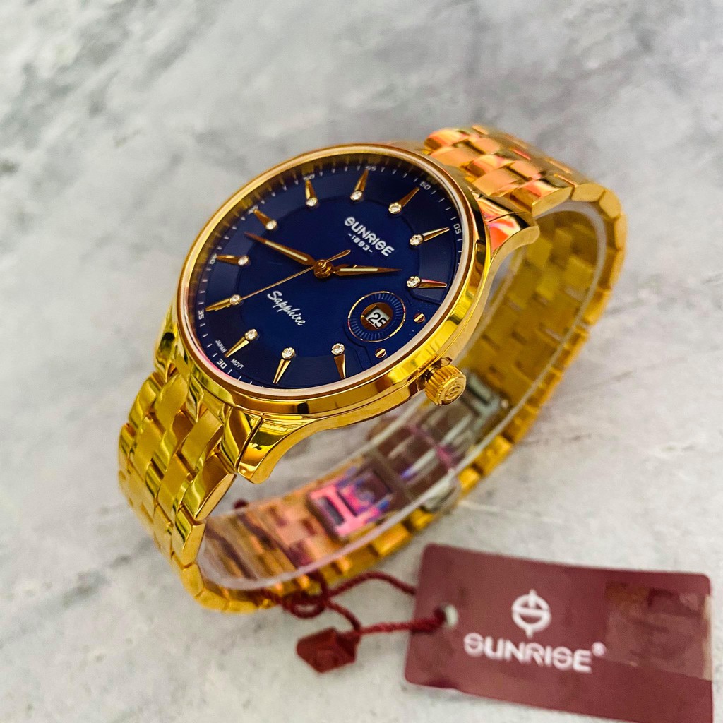 Đồng hồ Sunrise Nam chính hãng Nhật Bản DM.1222.SA.G.X - kính saphire chống trầy - b
