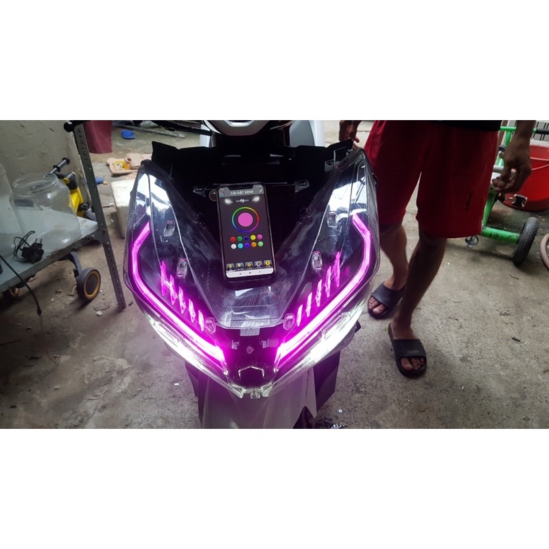 Audi Demi i8 hiệu ứng cho Vario 125/ 150 - bảng mạch chỉnh app 7 màu