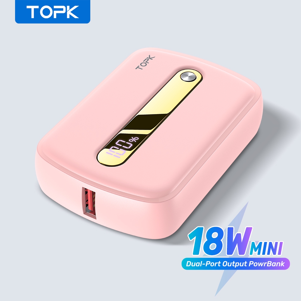 Pin Sạc Dự Phòng TOPK I1012P PD 18W 10000mAh Hỗ Trợ Sạc Nhanh Tesla | BigBuy360 - bigbuy360.vn